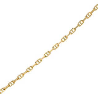 Chaine maille marine or jaune
