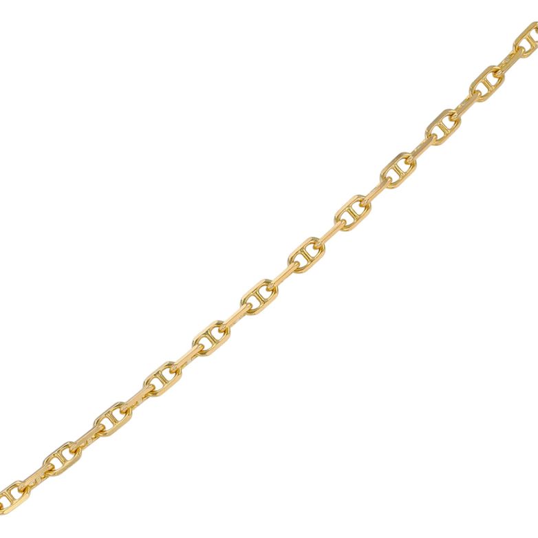 Chaine maille marine or jaune