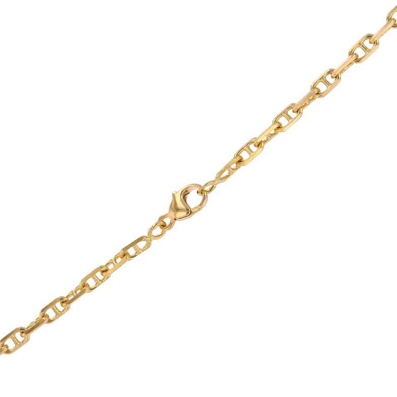 Chaine maille marine or jaune 