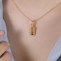 Pendentif or jaune saphir et diamant(s) 