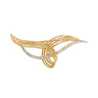 Broche 2 ors diamant (s) Vintage