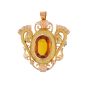 Pendentif or jaune Pierres fines Vintage