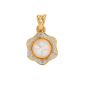 Pendentif 2 ors diamant et perle