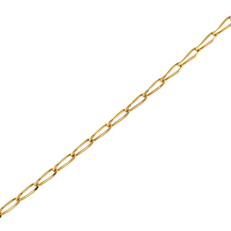 Chaine maille cheval or jaune