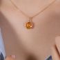 Pendentif or jaune diamant,P.fine 