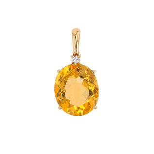 Pendentif or jaune diamant,P.fine