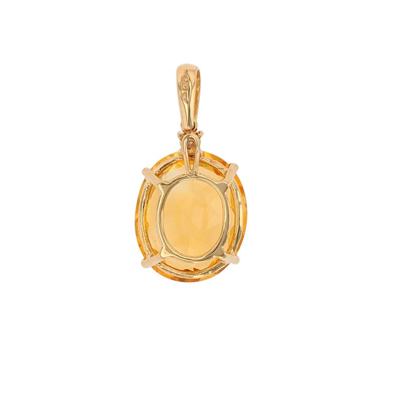 Pendentif or jaune diamant,P.fine 