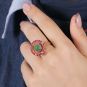Bague or jaune Emeraude Vintage 