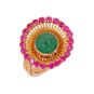 Bague or jaune Emeraude Vintage