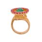 Bague or jaune Emeraude Vintage 