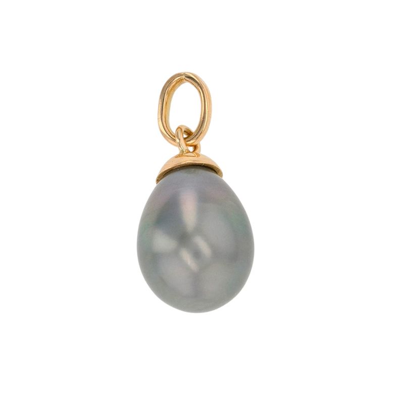 Pendentif or jaune Perle de Tahiti