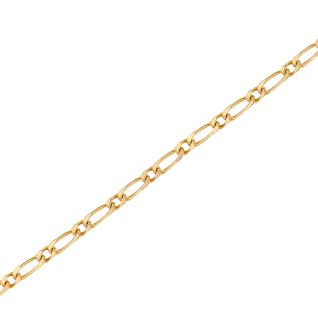 Chaine maille alternée or jaune