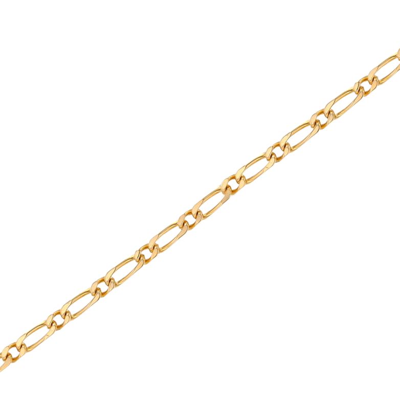 Chaine maille alternée or jaune