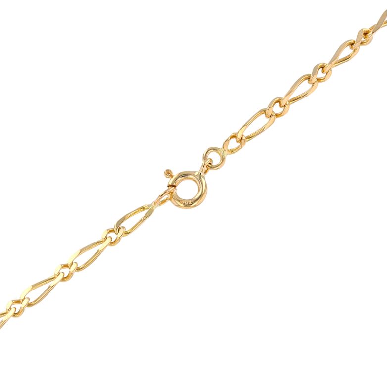 Chaine maille alternée or jaune