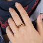 Bague or jaune rubis et diamant(s) 
