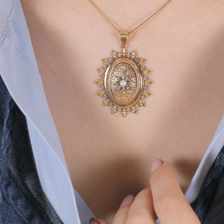 Pendentif vintage diamants...