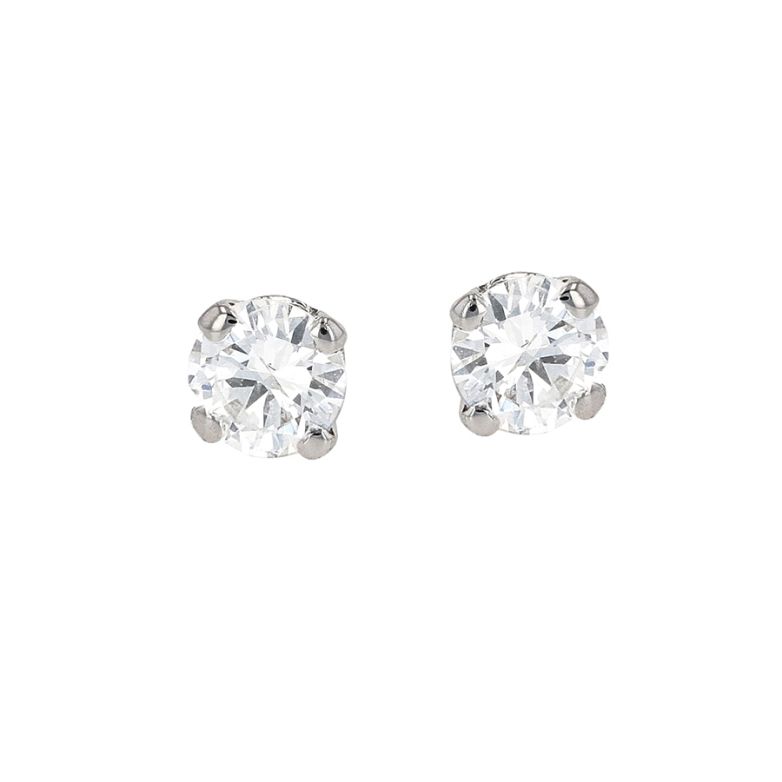 Boucles d'oreilles or gris diamant (s)