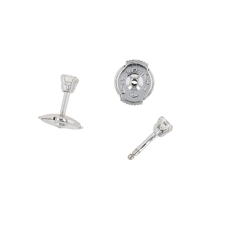 Boucles d'oreilles or gris diamant (s) 