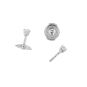 Boucles d'oreilles or gris diamant (s) 