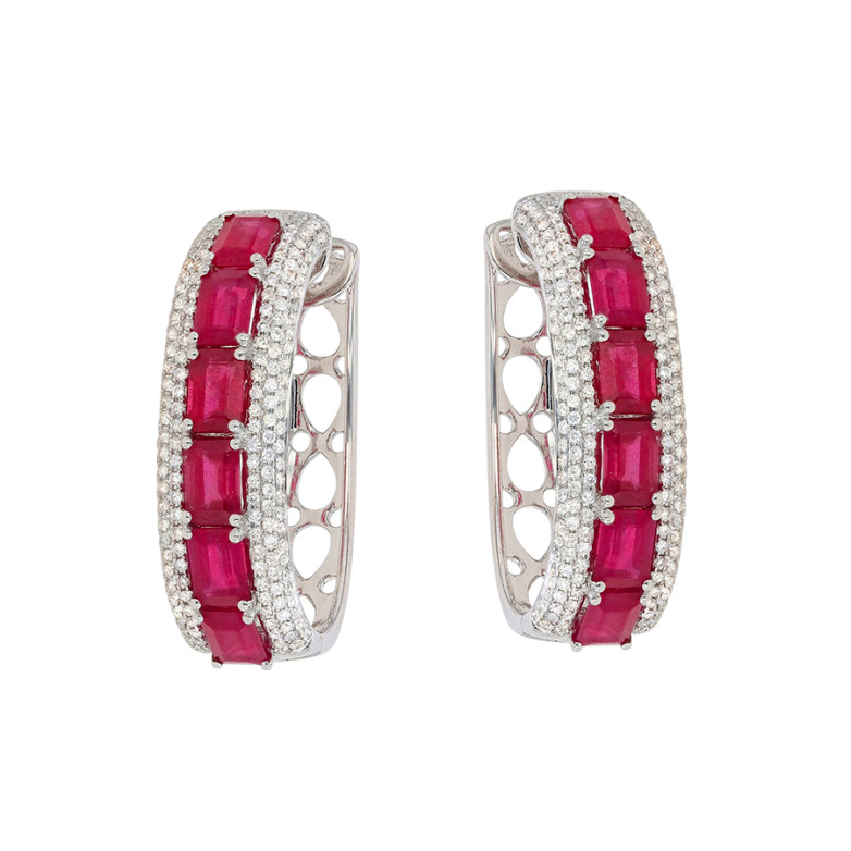 Boucles créoles rubis 9.24...