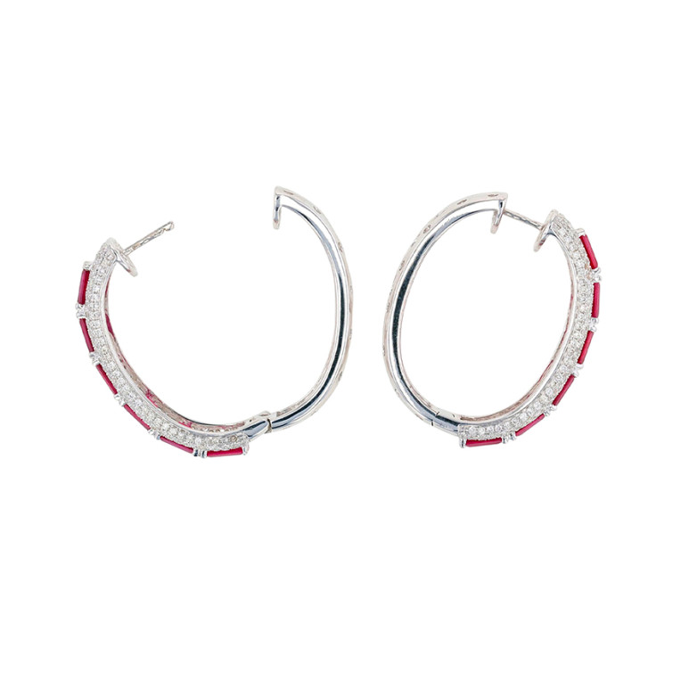 Boucles créoles rubis 9.24...