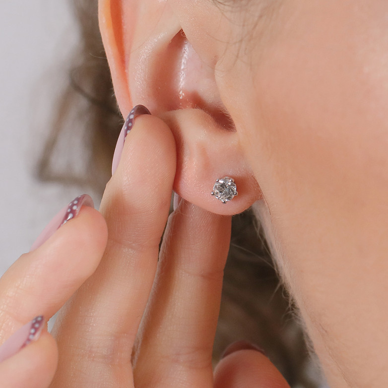 Boucles d'oreilles diamants...